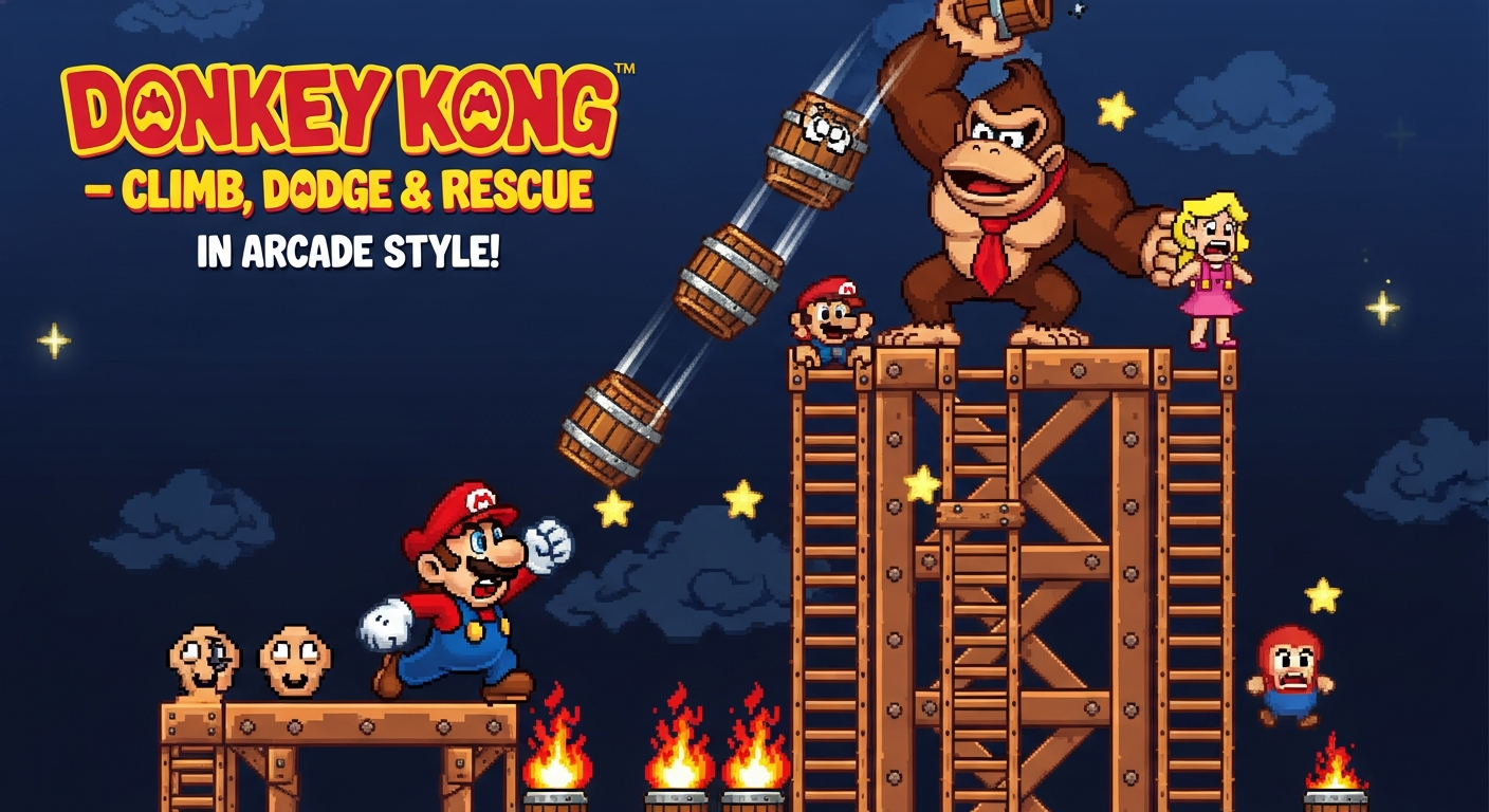 Donkey Kong – Climb, Dodge & Rescue in Arcade Style!